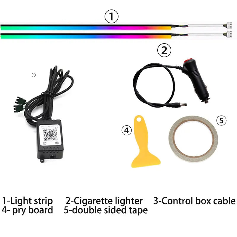 Symphonic APP Control 256 Colours LED Skylight Ambient Light Atmosphere Sunroof Light Car Roof Panoramic Skylight Ambient Light