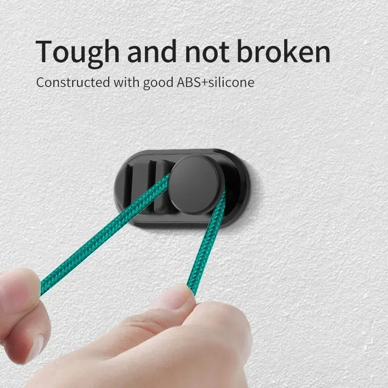 Car Hook USB Cables Organizers Desktop Self Adhesive Data Cable Auto Fastener Clip For Key Bag Auto Storage Organizer