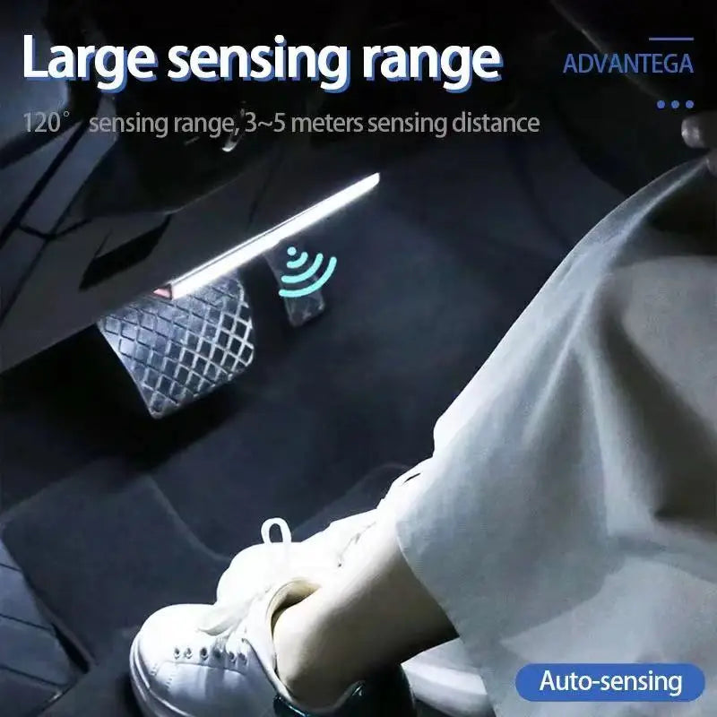 Car Sensor Light for Floor Trunk Hood USB Rechargeable Automatic Induction Light Bar Magnetic Maual/Sensing Mode Lamp