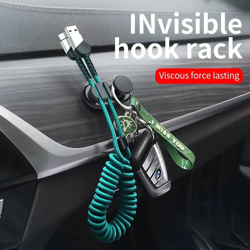 Car Hook USB Cables Organizers Desktop Self Adhesive Data Cable Auto Fastener Clip For Key Bag Auto Storage Organizer