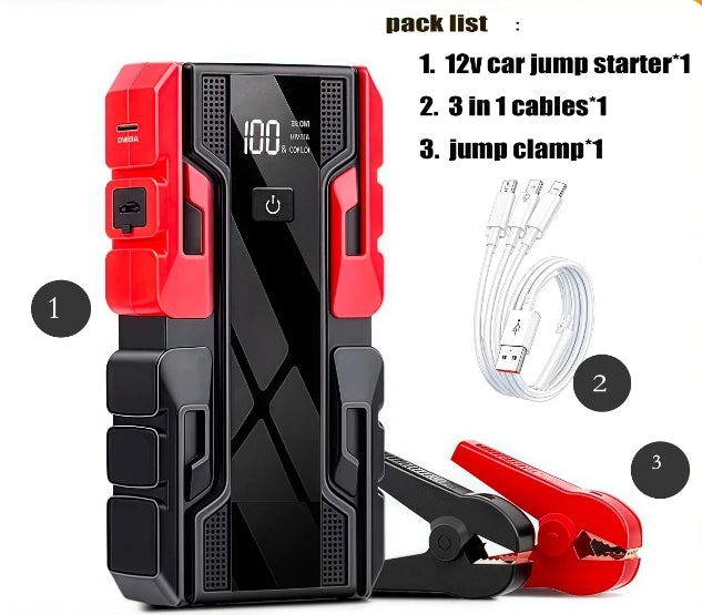 NEW 99800mAh Car Jump Starter Power Bank Car Booster Charger 12V Starting Device Car Emergency Booster