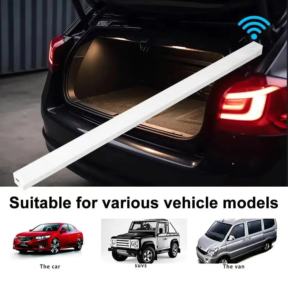 Car Sensor Light for Floor Trunk Hood USB Rechargeable Automatic Induction Light Bar Magnetic Maual/Sensing Mode Lamp