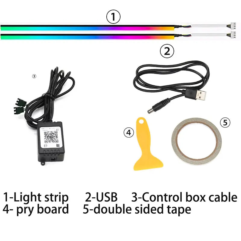 Symphonic APP Control 256 Colours LED Skylight Ambient Light Atmosphere Sunroof Light Car Roof Panoramic Skylight Ambient Light