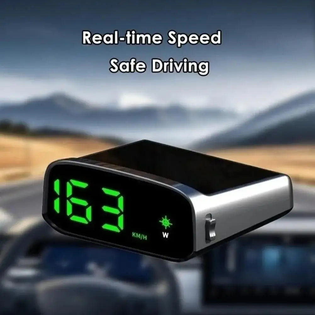 Solar Car Digital Speedometer Head-up Display Real Time Display GPS Kmh Universal HUD Car Universal Accessories