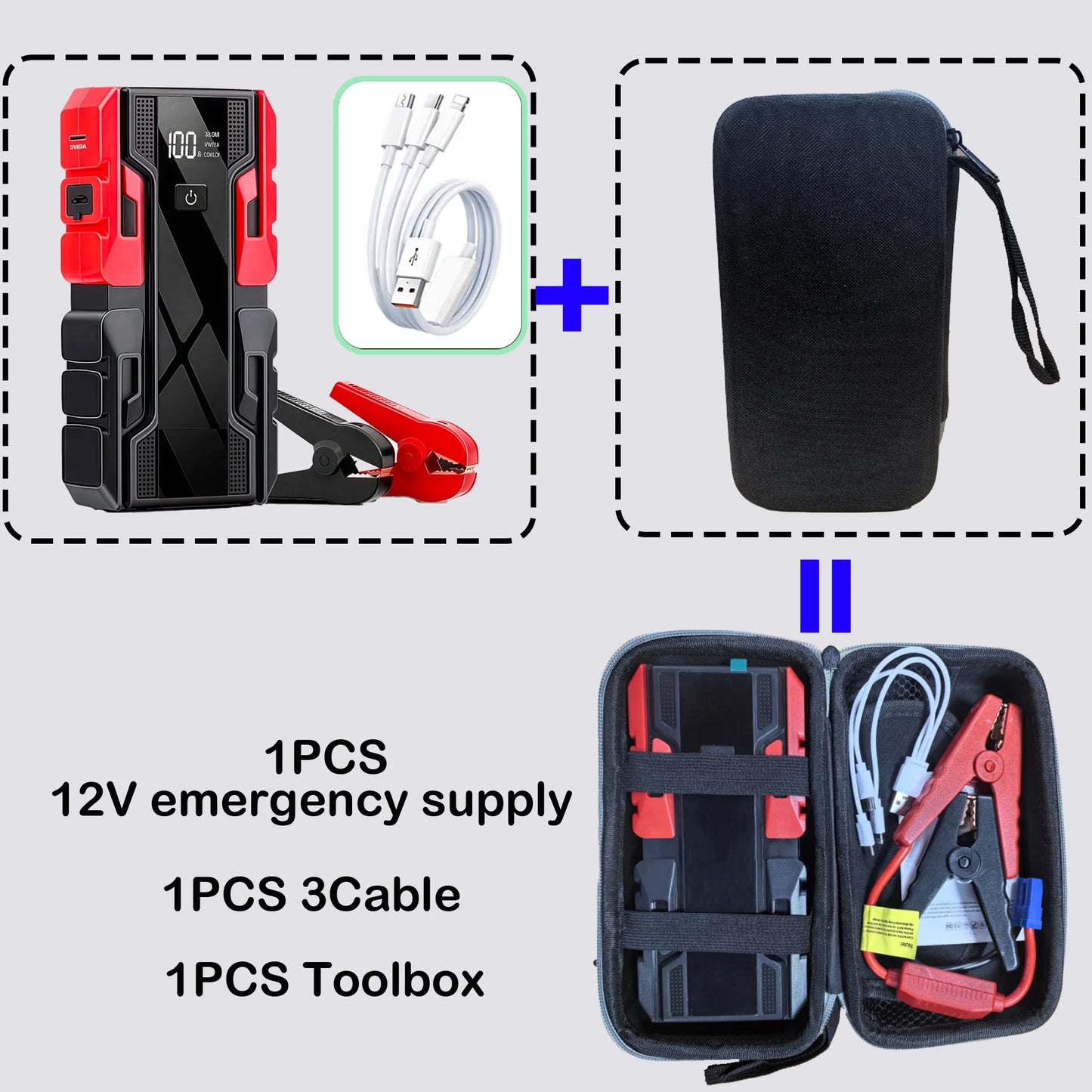 NEW 99800mAh Car Jump Starter Power Bank Car Booster Charger 12V Starting Device Car Emergency Booster