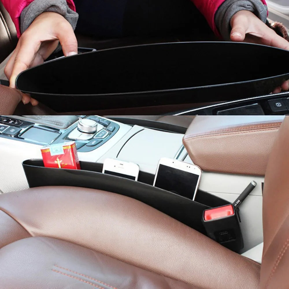 Car Seat Gap Filler Organizer Drop Catcher Pocket between Seat Console Storage Box for Car Accessories Stowing Tidying