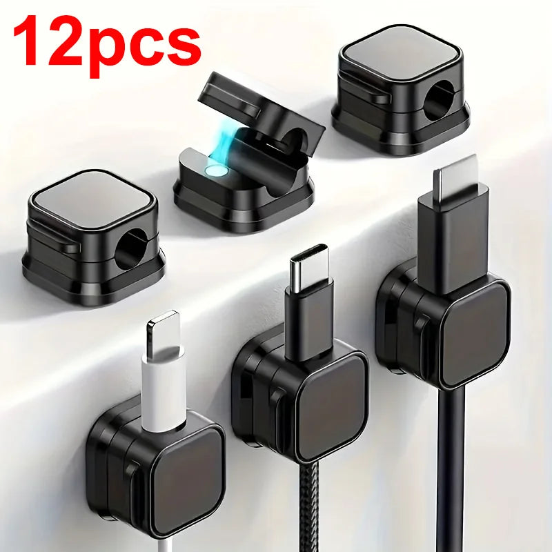 12 Pcs Cable Clips - The Ultimate Cord Holder & Cable Organizer For Desk, Home, Car & Office - For Everyone - Organize Cables &