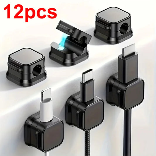 12 Pcs Cable Clips - The Ultimate Cord Holder & Cable Organizer For Desk, Home, Car & Office - For Everyone - Organize Cables &