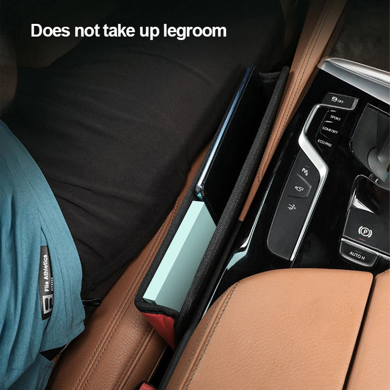 SEAMETAL Car Seats Gap Storage Bag PU Leather Auto Console Side Pocket Universal Car Seat Crevice Storage Box Slit Gap Filler
