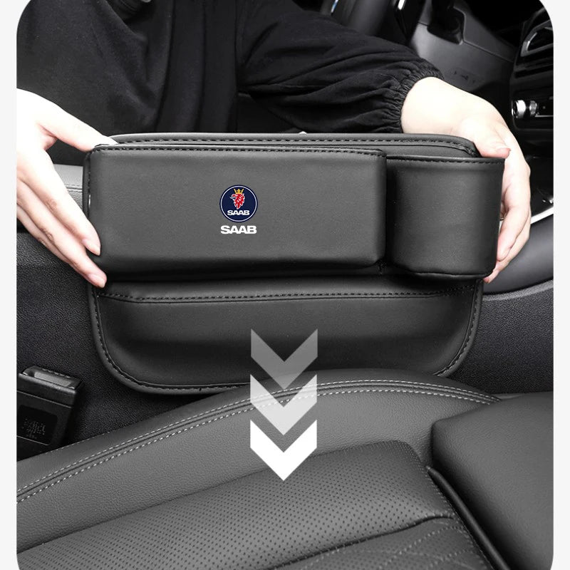 Car Seat Gap Filler Storage Box Water Cup Holder Accessories For SAAB 9-4X 9-7X 9-3 9-5 9-2X 9-X 9000 900 600 99 97