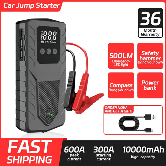 2000A Car Jump Starter Power Bank Car Battery Emergency Booster for Starter Portable 12V Auto Starting Device Petrol Diesel