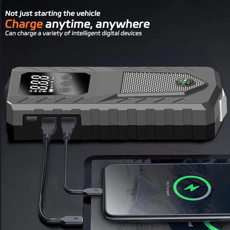 2000A Car Jump Starter Power Bank Car Battery Emergency Booster for Starter Portable 12V Auto Starting Device Petrol Diesel
