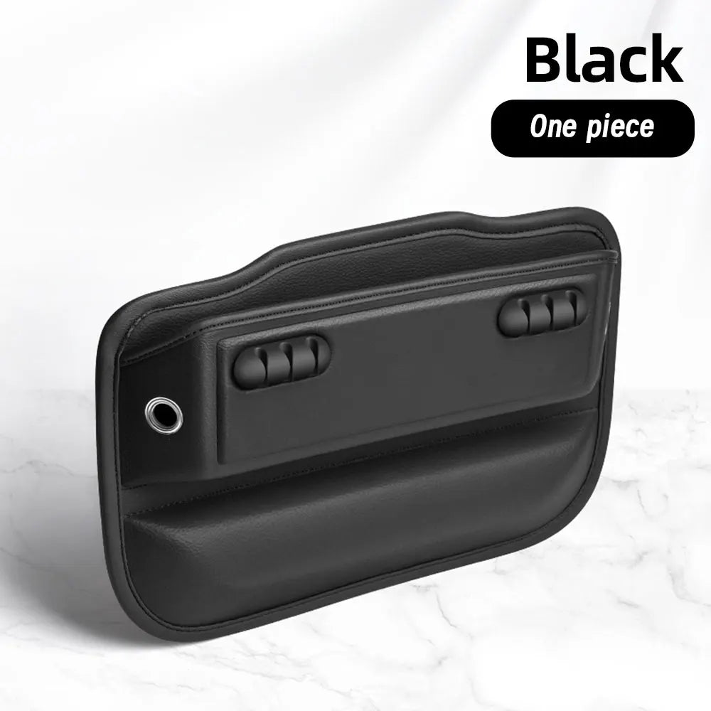 Car Seat Gap Storage Box Seat Gap Filler Leather Storage Organizer Cable Management Automotive Accessories Red Black Brow